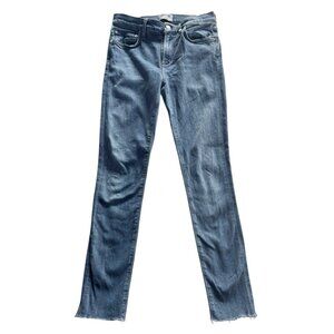Agolde Woman's Sz 26 Sophie High Waist Medium Wash Raw Hem Skinny Jeans